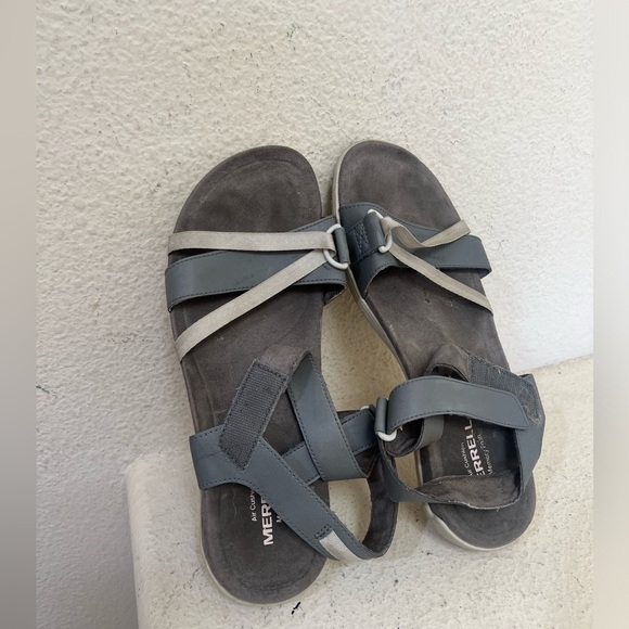 Merrell Womens Size 8 US Gray District 3 Strap Web Monument Sandals Shoes - Picture 1 of 10